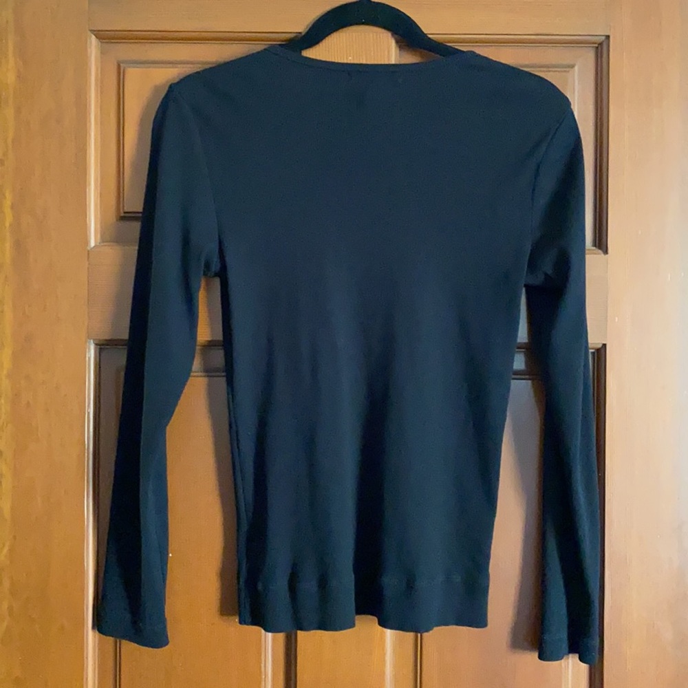 Lauren Ralph Lauren black 100% cotton shirt Size M - Picture 5 of 8